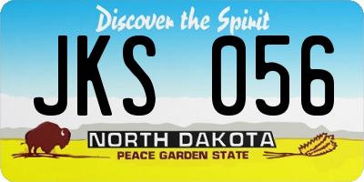 ND license plate JKS056
