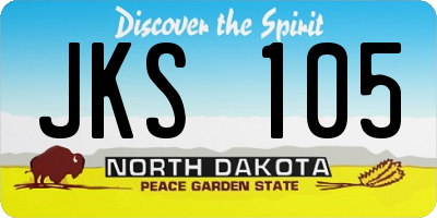 ND license plate JKS105