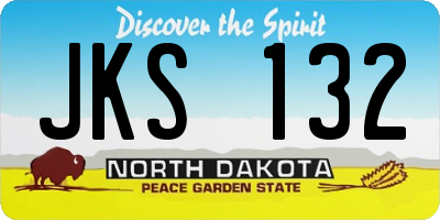 ND license plate JKS132