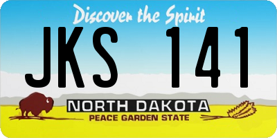 ND license plate JKS141