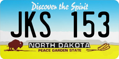 ND license plate JKS153