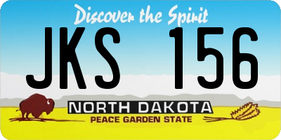 ND license plate JKS156