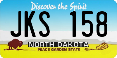 ND license plate JKS158