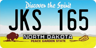 ND license plate JKS165