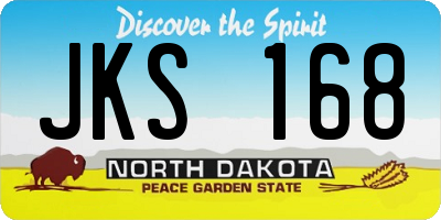 ND license plate JKS168
