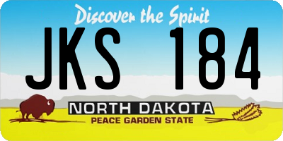 ND license plate JKS184