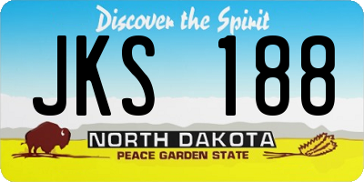 ND license plate JKS188