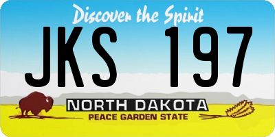 ND license plate JKS197