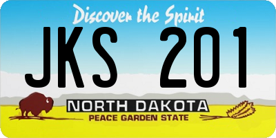 ND license plate JKS201