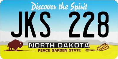 ND license plate JKS228