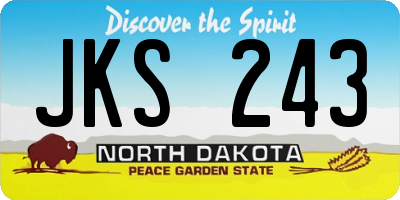 ND license plate JKS243