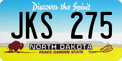 ND license plate JKS275