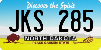 ND license plate JKS285