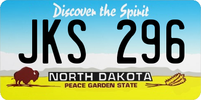 ND license plate JKS296