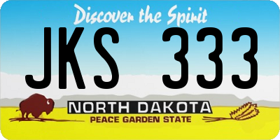 ND license plate JKS333
