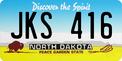 ND license plate JKS416