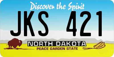 ND license plate JKS421