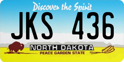 ND license plate JKS436