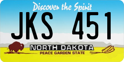 ND license plate JKS451