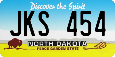 ND license plate JKS454