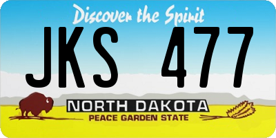 ND license plate JKS477