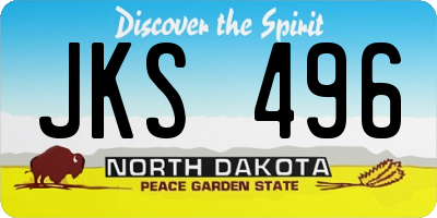 ND license plate JKS496