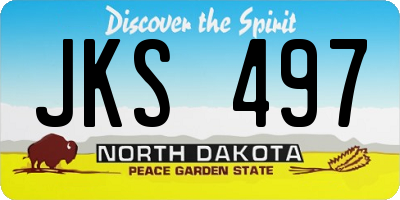 ND license plate JKS497