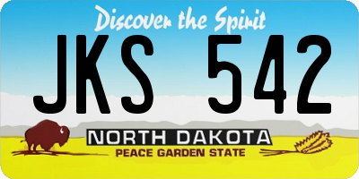 ND license plate JKS542