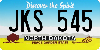 ND license plate JKS545