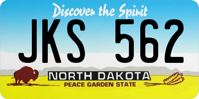 ND license plate JKS562