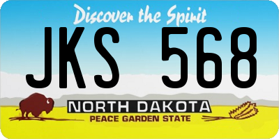 ND license plate JKS568