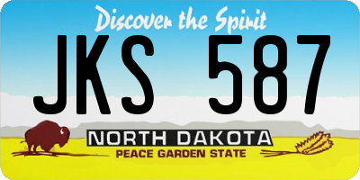 ND license plate JKS587