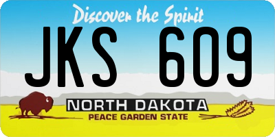 ND license plate JKS609