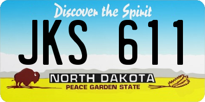 ND license plate JKS611