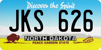 ND license plate JKS626