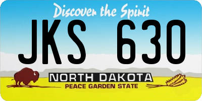 ND license plate JKS630