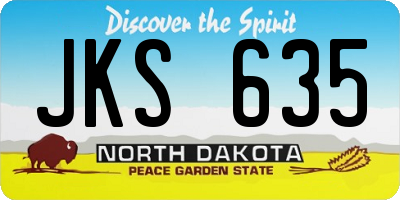 ND license plate JKS635