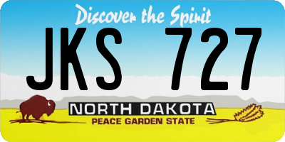 ND license plate JKS727