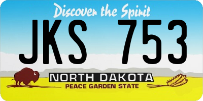 ND license plate JKS753