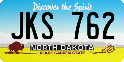 ND license plate JKS762