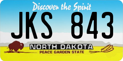 ND license plate JKS843