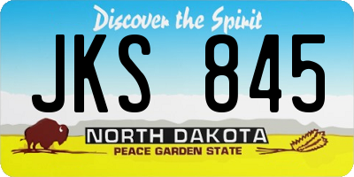 ND license plate JKS845