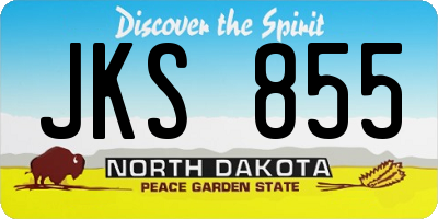 ND license plate JKS855