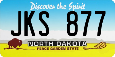 ND license plate JKS877