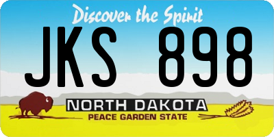 ND license plate JKS898