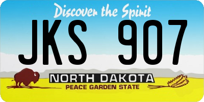 ND license plate JKS907