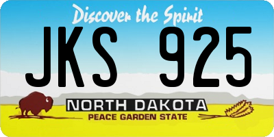 ND license plate JKS925