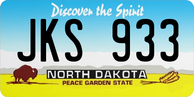 ND license plate JKS933