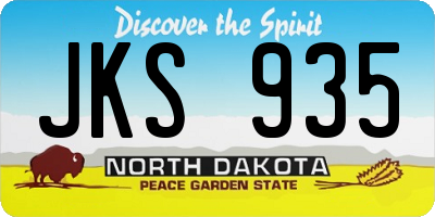 ND license plate JKS935