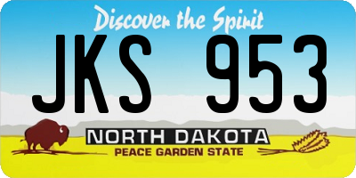 ND license plate JKS953